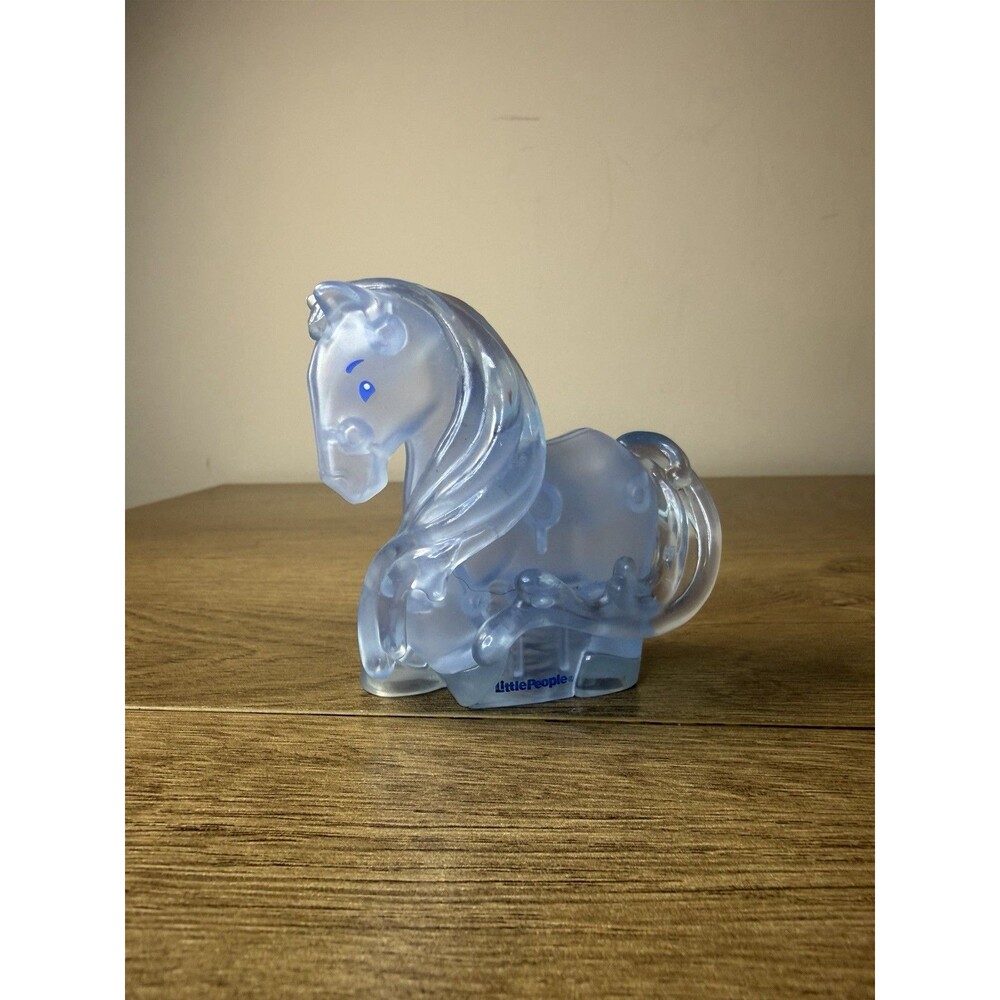 Fisher Price Little People Frozen 2 ICE Water Spirit HORSE Nokk Blue Clear